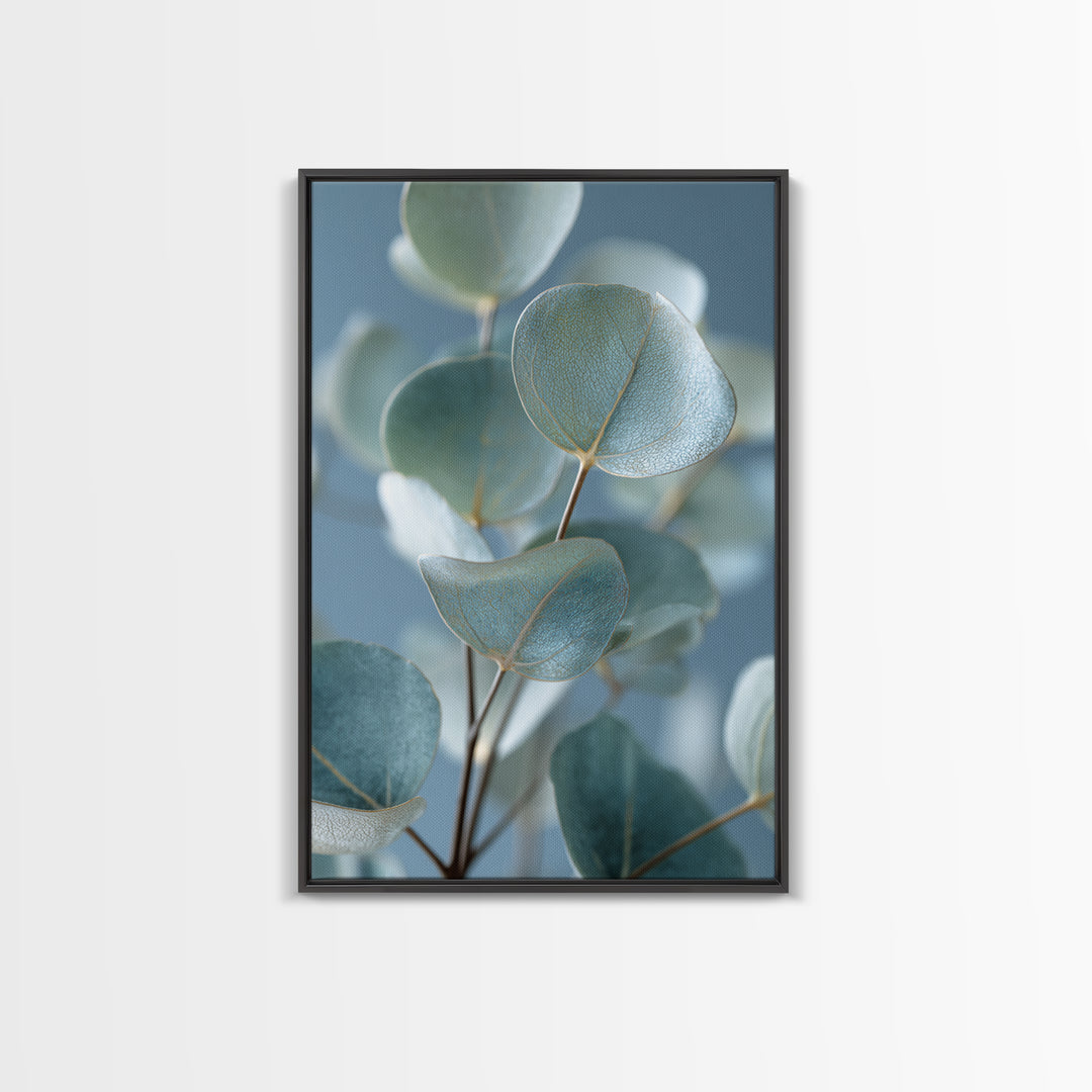 Botanical Eucalyptus Branch Framed Canvas Print, Medical Office Art, Medical Office Decor, Office Decor, Fine Art, Calm, MOA-2x3-83