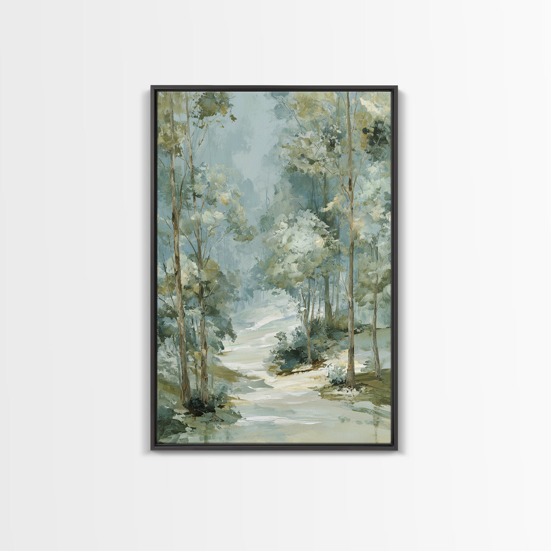 Gentle Forest Path Framed Canvas Print, Medical Office Art, Animal Art, Office Decor, Fine Art, Calm, Heart Anatomy Print, MOA-2x3-97