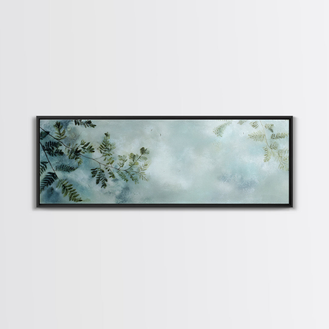 Minimal Green Fern Specimen Canvas Print, Medical Office Art, Nurse Wall Art, Office Decor, Fine Art, Calm, Room Decor, MOA-3x1-24