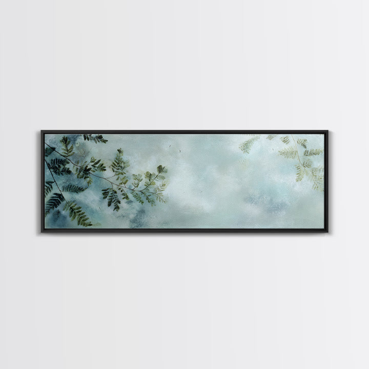 Minimal Green Fern Specimen Canvas Print, Medical Office Art, Nurse Wall Art, Office Decor, Fine Art, Calm, Room Decor, MOA-3x1-24
