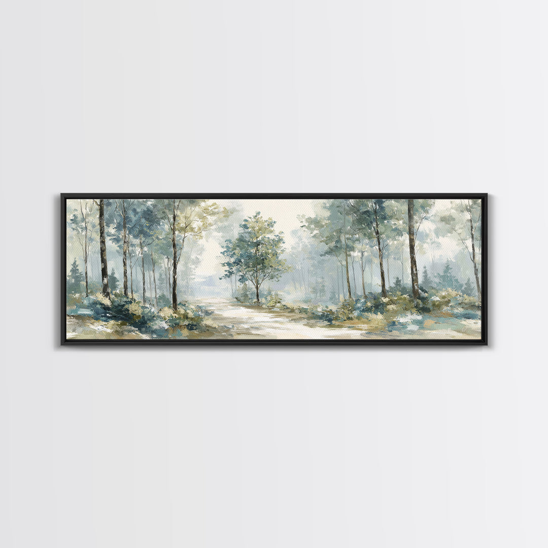 Gentle Forest Path Canvas Print, Medical Office Art, Medical Decor, Office Decor, Oil Painting, Calm, Science Art, MOA-3x1-33