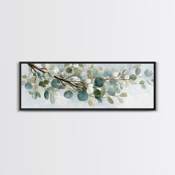 Botanical Eucalyptus Branch Canvas Print, Medical Office Art, Wall Decor, Office Decor, Fine Art, Calm, Medical Office Decor, MOA-3x1-43