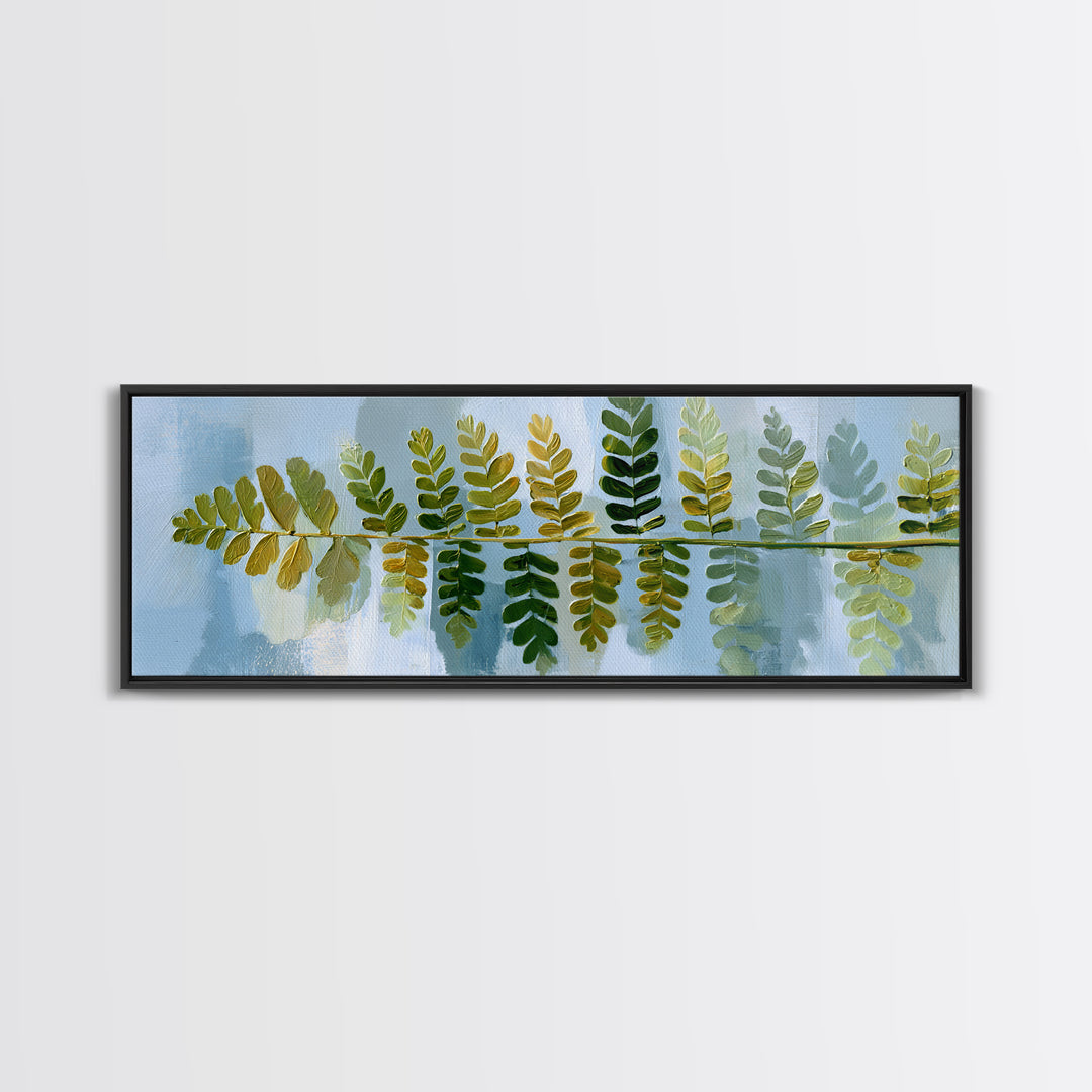 Minimal Green Fern Specimen Canvas Print, Medical Office Art, Art Print, Office Decor, Fine Art, Calm, Printable Art, MOA-3x1-48