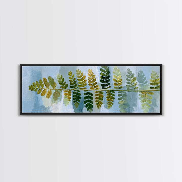 Minimal Green Fern Specimen Canvas Print, Medical Office Art, Art Print, Office Decor, Fine Art, Calm, Printable Art, MOA-3x1-48
