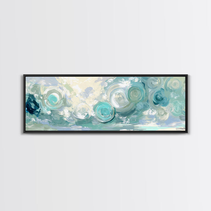 Abstract Healing Spiral Framed Canvas Print, Medical Office Art, Contemporary Art, Office Decor, Fine Art, Calm, Animal Art, MOA-3x1-55