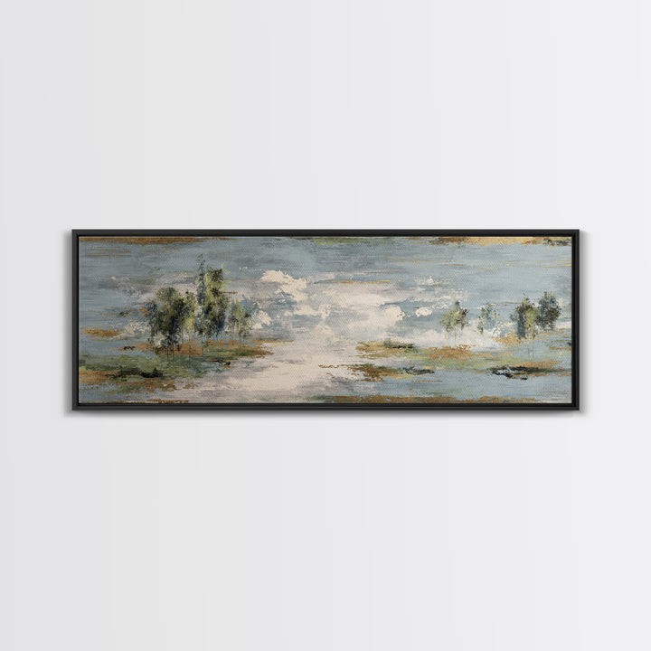 Gentle Forest Path Framed Canvas Print, Medical Office Art, Educational Poster, Office Decor, Fine Art, Calm, Fine Art Print, MOA-3x1-57