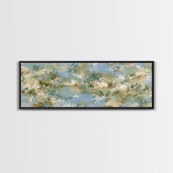 Sunlit Meadow with Wildflowers and Calm Mood Canvas Print, Medical Office Art, Home Decor, Office Decor, Oil Painting, Calm, MOA-3x1-76