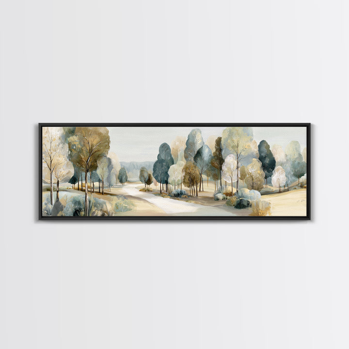 Gentle Forest Path Framed Canvas Print, Medical Office Art, Educational Poster, Office Decor, Fine Art, Calm, Fine Art Print, MOA-3x1-81