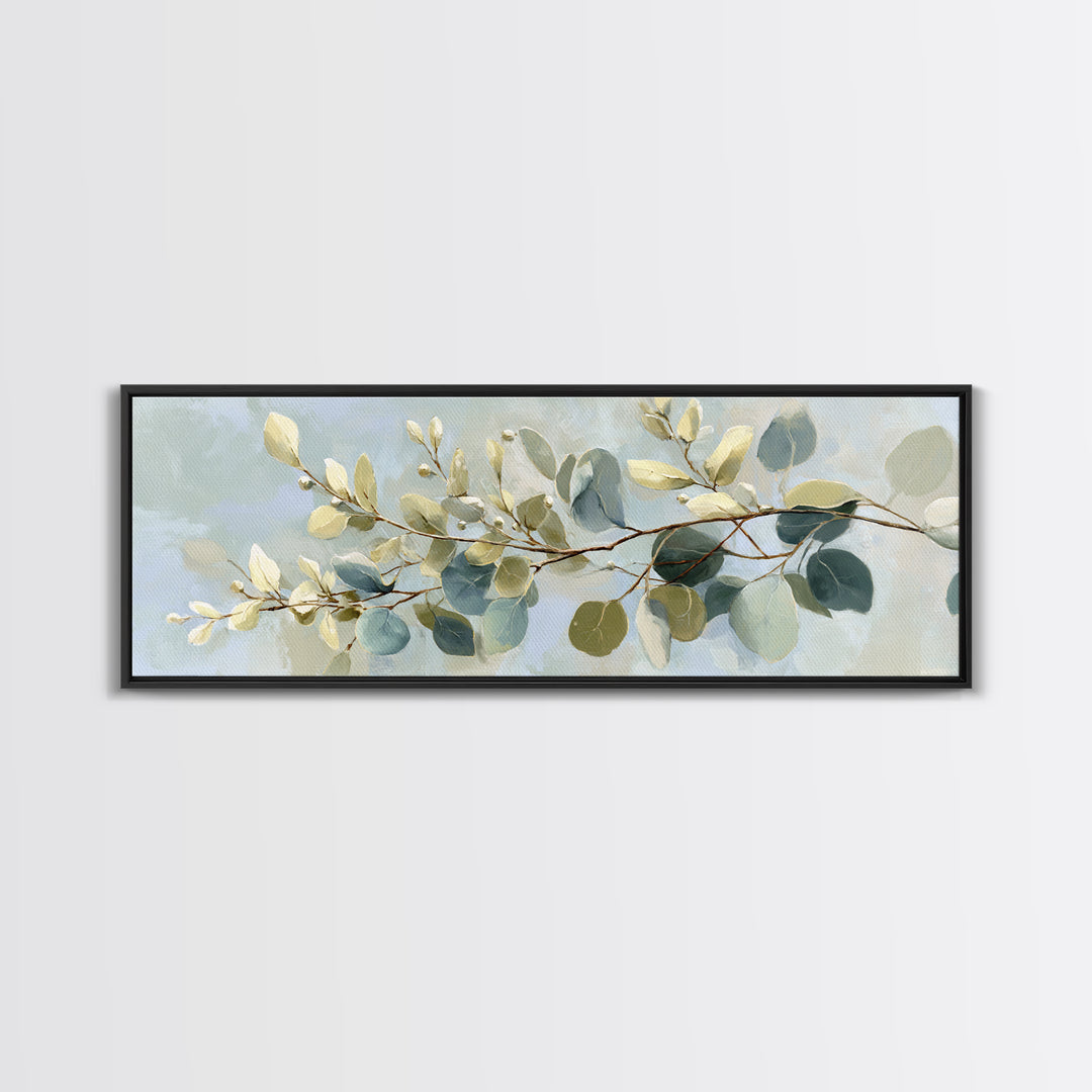 Botanical Eucalyptus Branch Canvas Print, Medical Office Art, Room Decor, Office Decor, Fine Art, Calm, Medical Student Gift, MOA-3x1-91