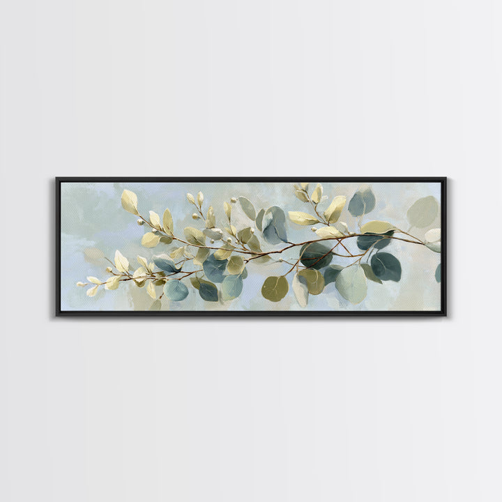 Botanical Eucalyptus Branch Canvas Print, Medical Office Art, Room Decor, Office Decor, Fine Art, Calm, Medical Student Gift, MOA-3x1-91