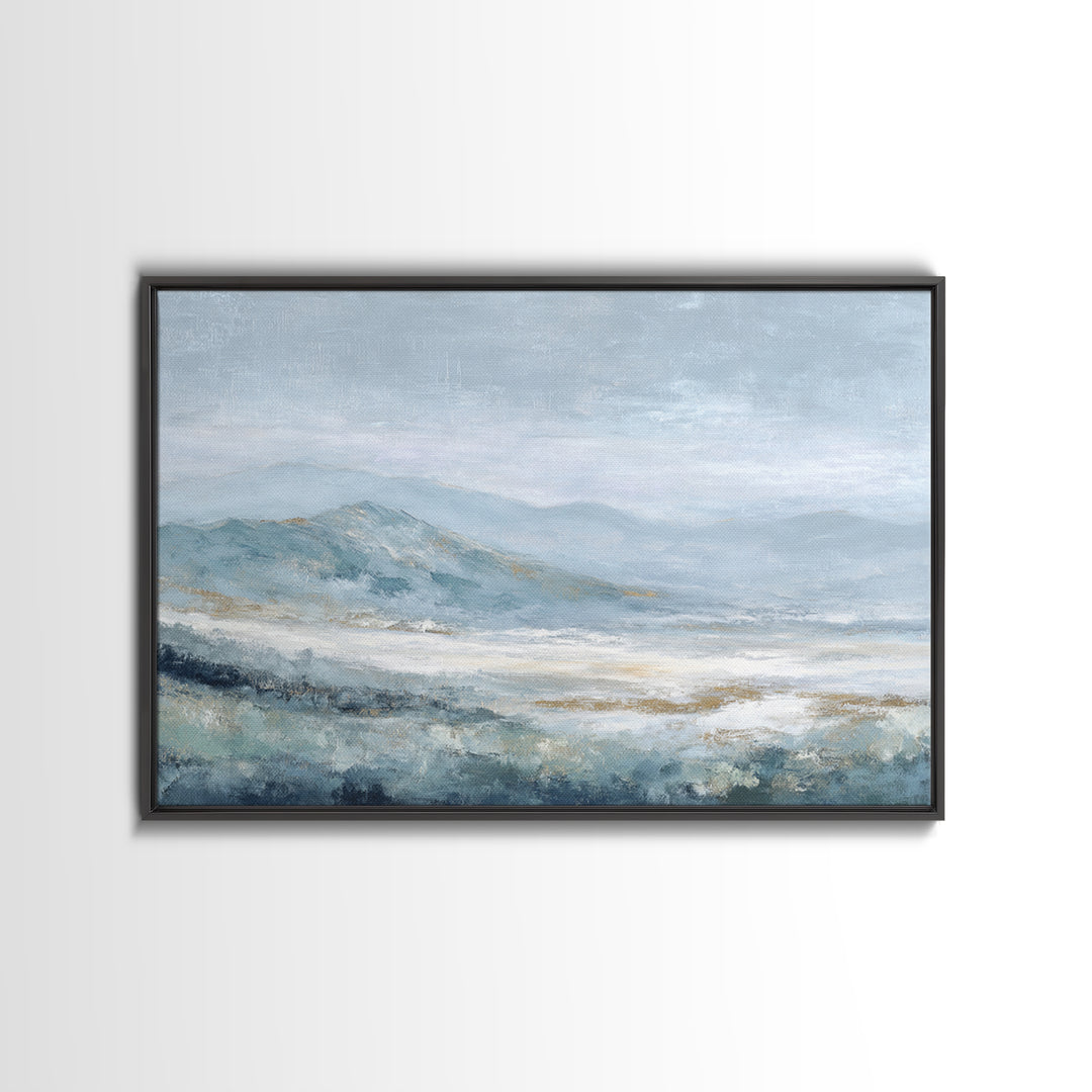 Soft Mountain Landscape Canvas Print, Medical Office Art, Anatomy Wall Art, Office Decor, Oil Painting, Calm, Neuroscience Art, MOA-3x2-30