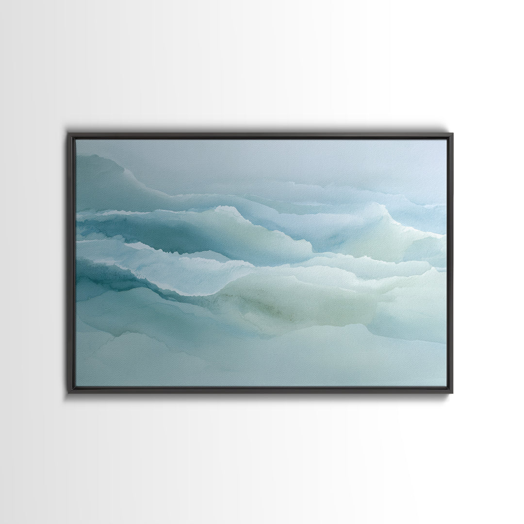 Calming Blue Abstract Canvas Print, Medical Office Art, School Nurse Art, Office Decor, Abstract Art, Calm, Luxury Decor, MOA-3x2-53