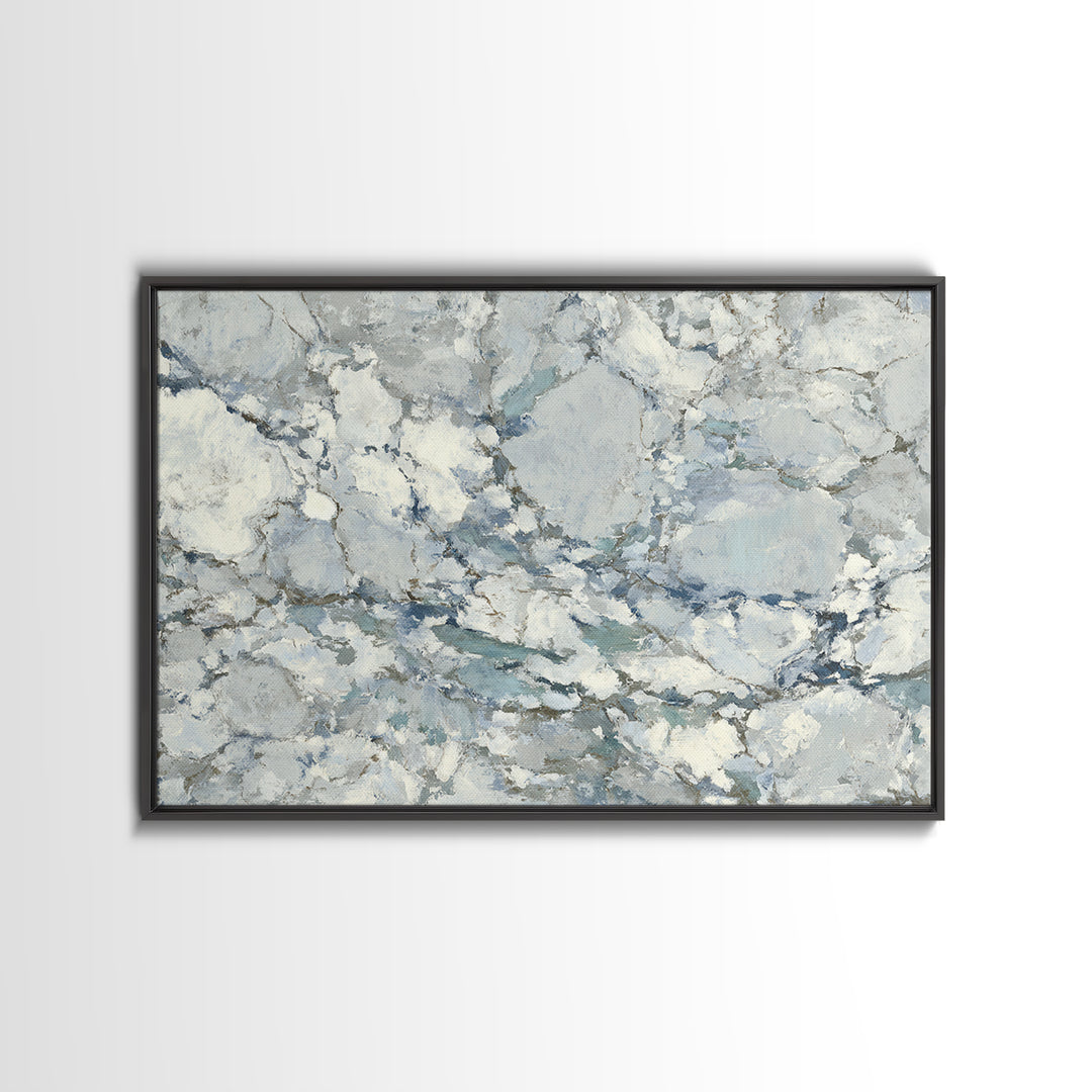 Subtle Marble Texture Framed Canvas Print, Medical Office Art, Healthcare Wall Art, Office Decor, Watercolor Art, Calm, MOA-3x2-71