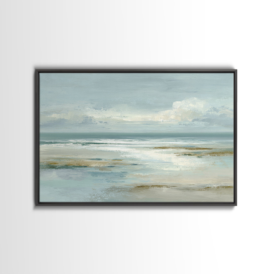 Peaceful Ocean Horizon Framed Canvas Print, Medical Office Art, Animal Art, Office Decor, Fine Art, Calm, Heart Anatomy Print, MOA-3x2-8