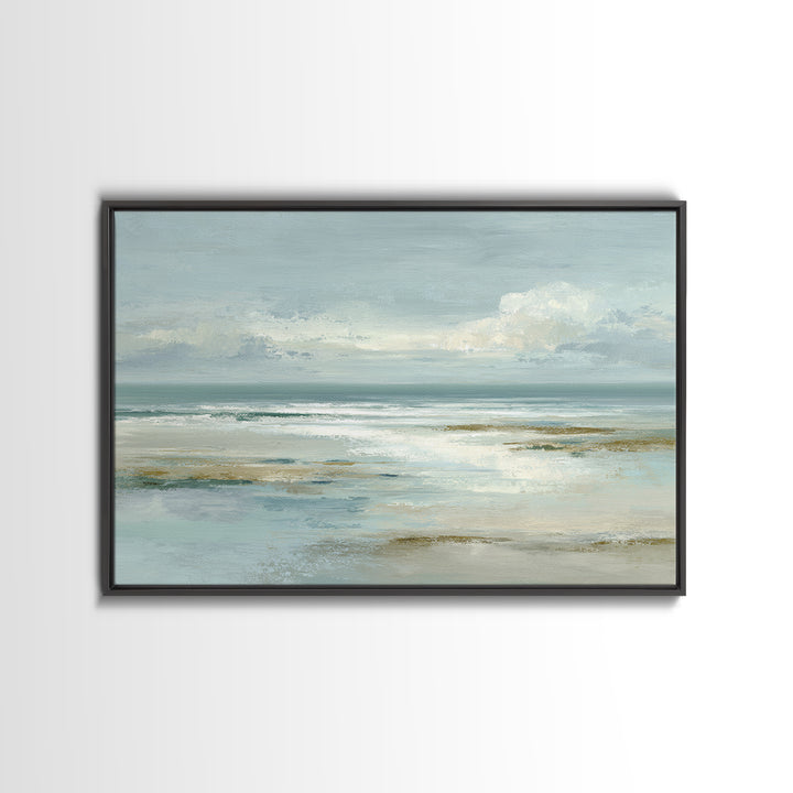 Peaceful Ocean Horizon Framed Canvas Print, Medical Office Art, Animal Art, Office Decor, Fine Art, Calm, Heart Anatomy Print, MOA-3x2-8