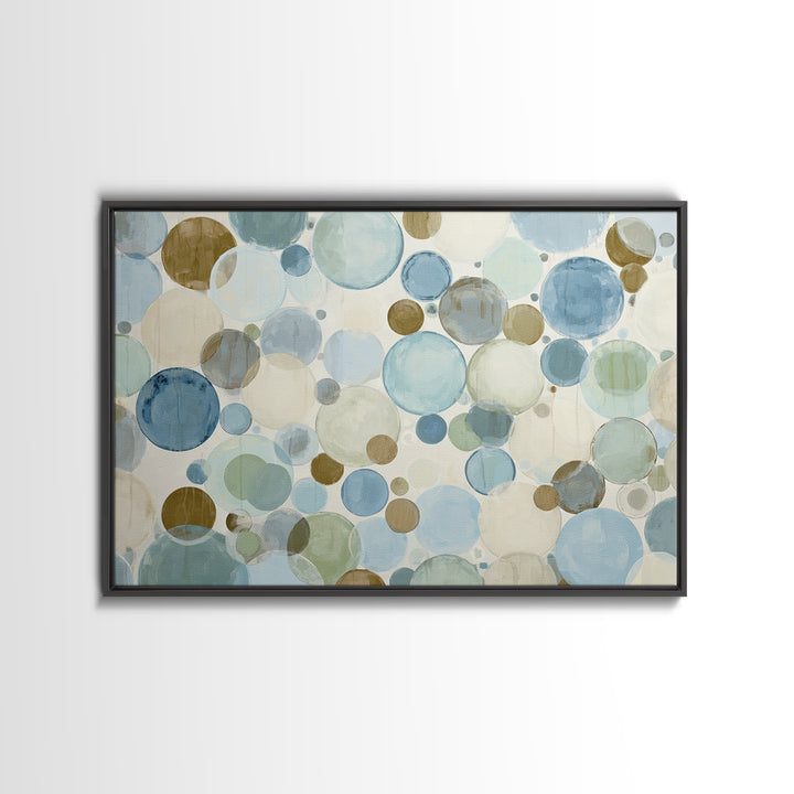 Abstract Cells and Circles as Soothing Pattern Framed Canvas Print, Medical Office Art, Biology Art, Office Decor, Abstract Art, MOA-3x2-81