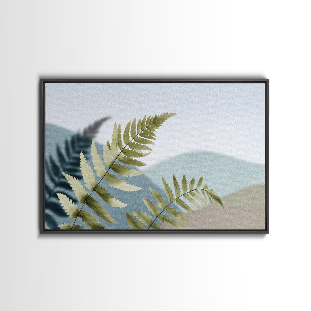 Minimal Green Fern Specimen Canvas Print, Medical Office Art, Boho Decor, Office Decor, Fine Art, Calm, Printable Wall Art, MOA-3x2-84