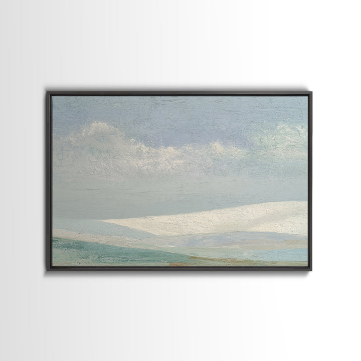 Coastal Shells and Water Study Framed Canvas Print, Medical Office Art, Art Print, Office Decor, Fine Art, Calm, Printable Art, MOA-3x2-96