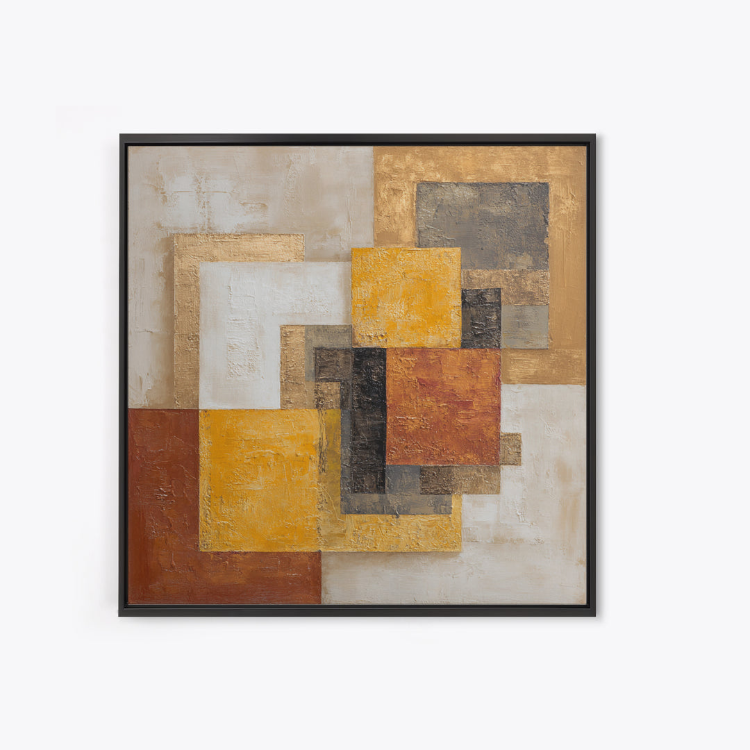 High Contrast Gallery Abstract Framed Canvas Print, Modern Art, Living Room Wall Art, Living Room Decor, Abstract Art, Modern, MOD-1x1-24