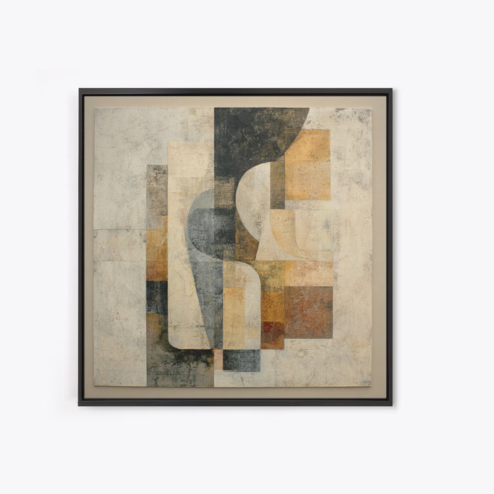 Fragmented Figure Study Framed Canvas Print, Modern Art, Gallery Decor, Living Room Decor, Fine Art, Modern, Contemporary Art, MOD-1x1-65