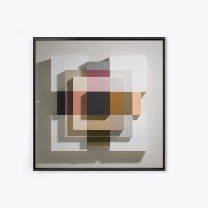 Minimal Sculpture Shapes Painted Framed Canvas Print, Modern Art, Canvas, Living Room Decor, Fine Art, Modern, Boho Wall Art, MOD-1x1-8