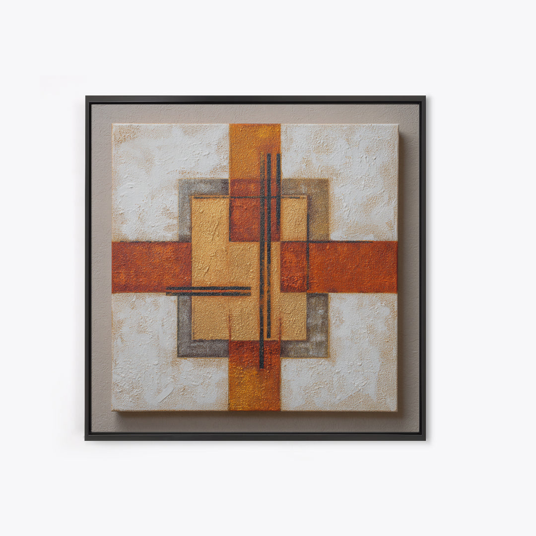 Urban Window Grid Transformed into Abstraction Canvas Print, Modern Art, Mid Century Modern Art, Living Room Decor, Modern, MOD-1x1-84