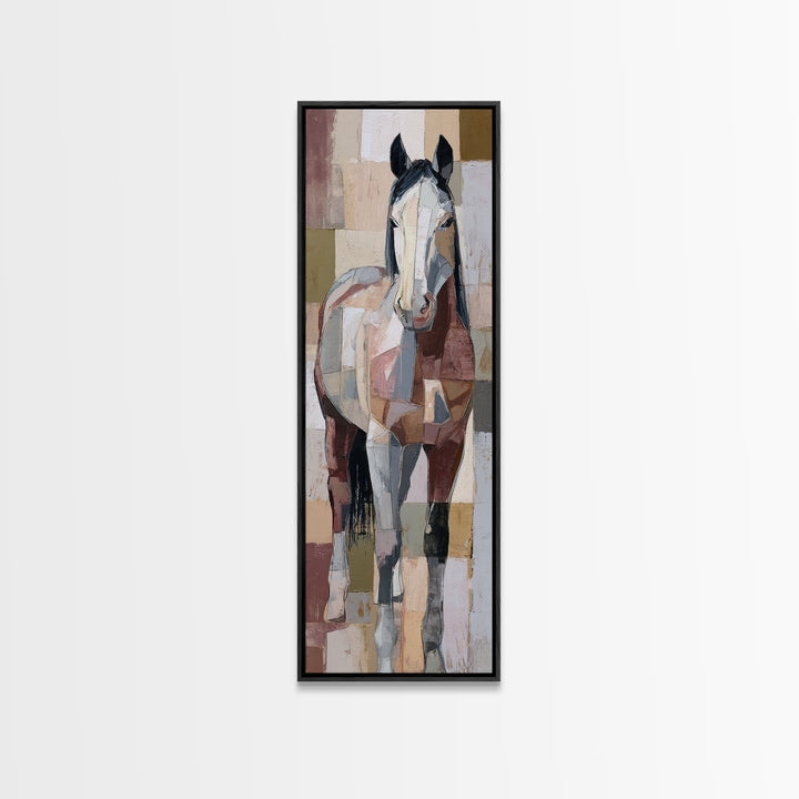 Contemporary Horse Portrait Canvas Print, Modern Art, Wall Decor, Living Room Decor, Oil Painting, Modern, Digital Print, MOD-1x3-27