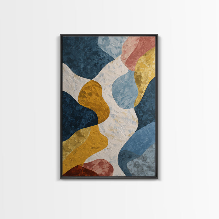 Large Marble Texture Abstract Framed Canvas Print, Modern Art, Boho Decor, Living Room Decor, Abstract Art, Modern, Wall Decor, MOD-2x3-48