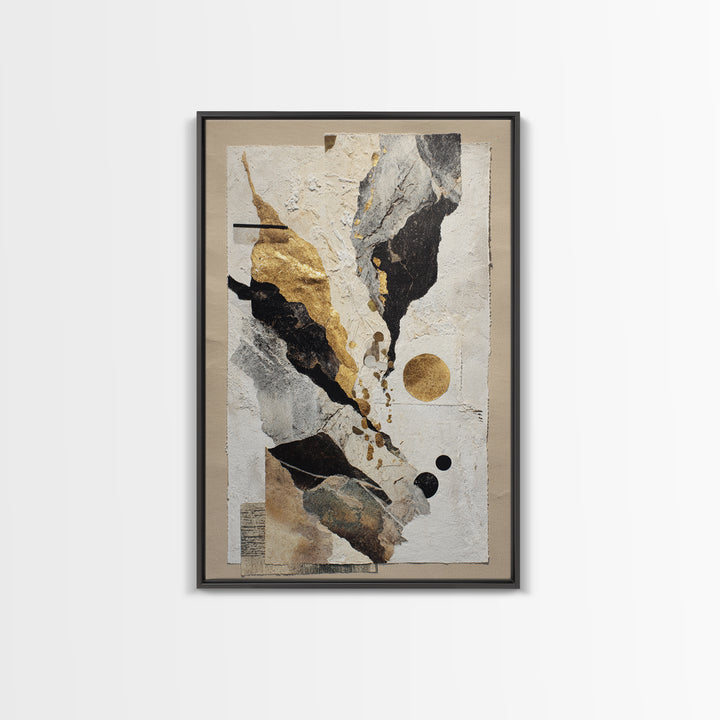Abstract Circular Forms Framed Canvas Print, Modern Art, Room Decor, Living Room Decor, Fine Art, Modern, Mid Century Modern, MOD-2x3-51