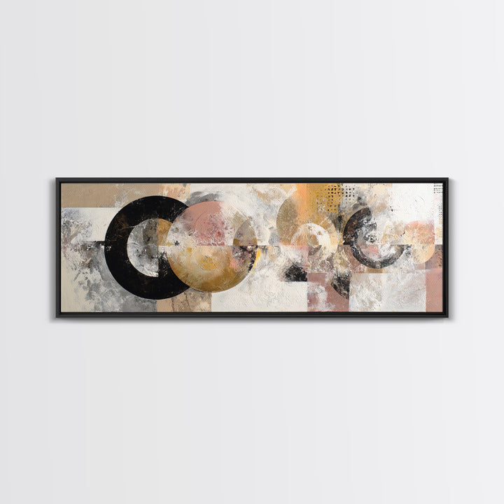 Abstract Circular Forms Canvas Print, Modern Art, Above Bed Decor, Living Room Decor, Abstract Art, Modern, Textured Painting, MOD-3x1-11