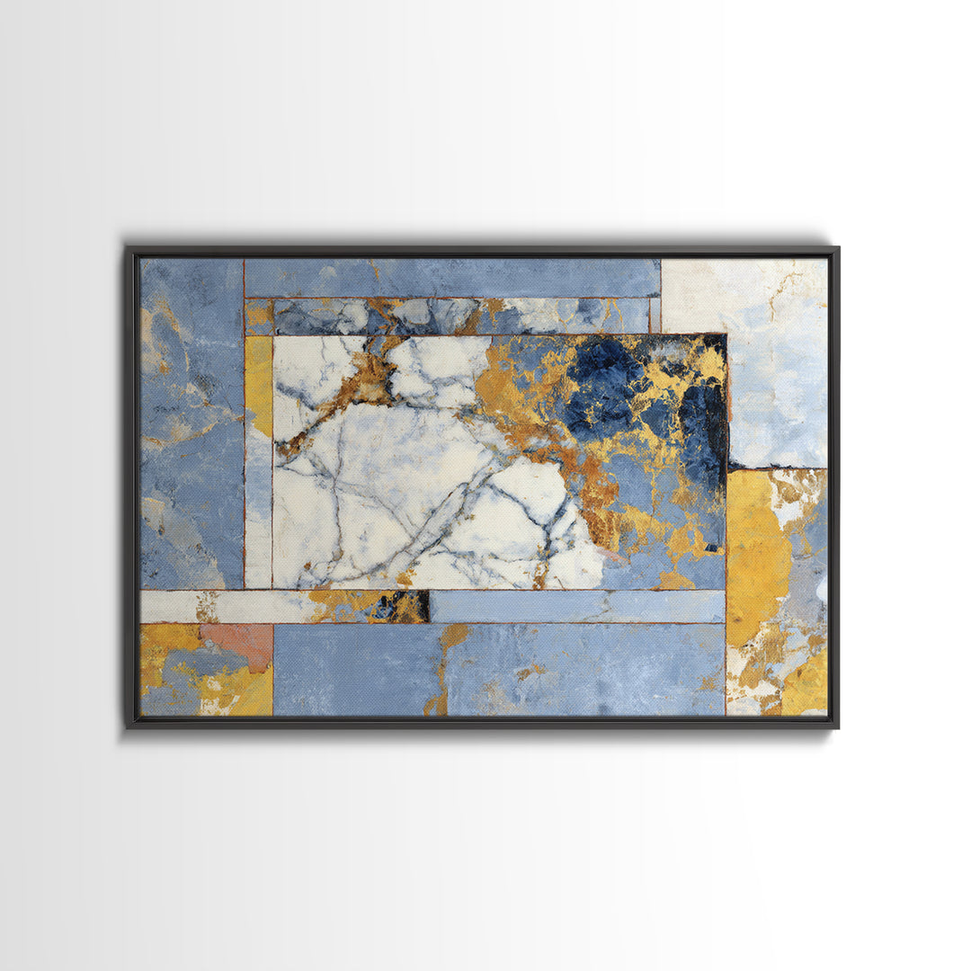 Large Marble Texture Abstract Framed Canvas Print, Modern Art, Canvas Wall Art, Living Room Decor, Abstract Art, Modern, MOD-3x2-20