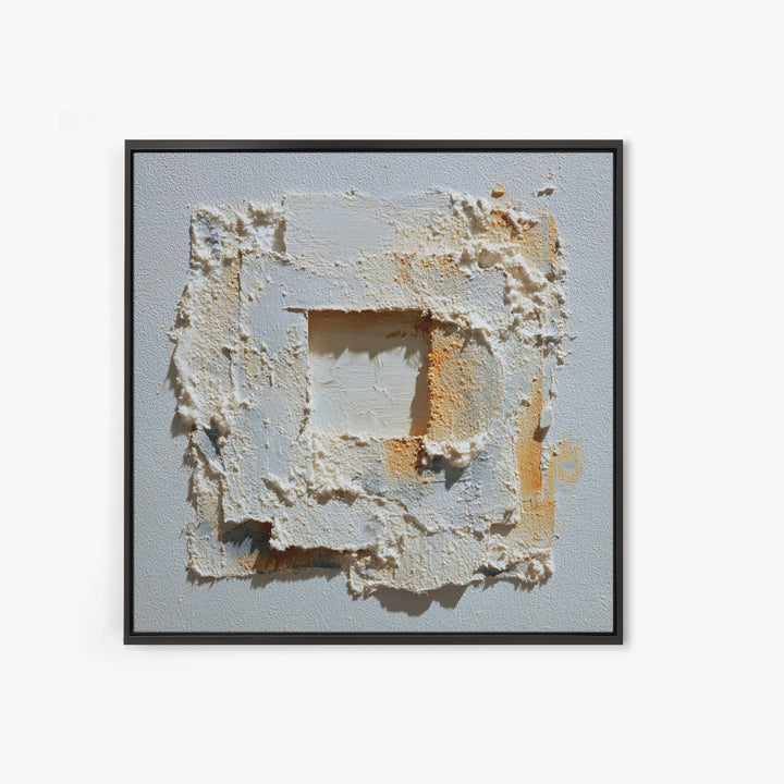 Cream on Cream Minimalist Forms Canvas Print, Monochrome Art, Printable Art, Living Room Decor, Oil Painting, Mono, MON-1x1-22