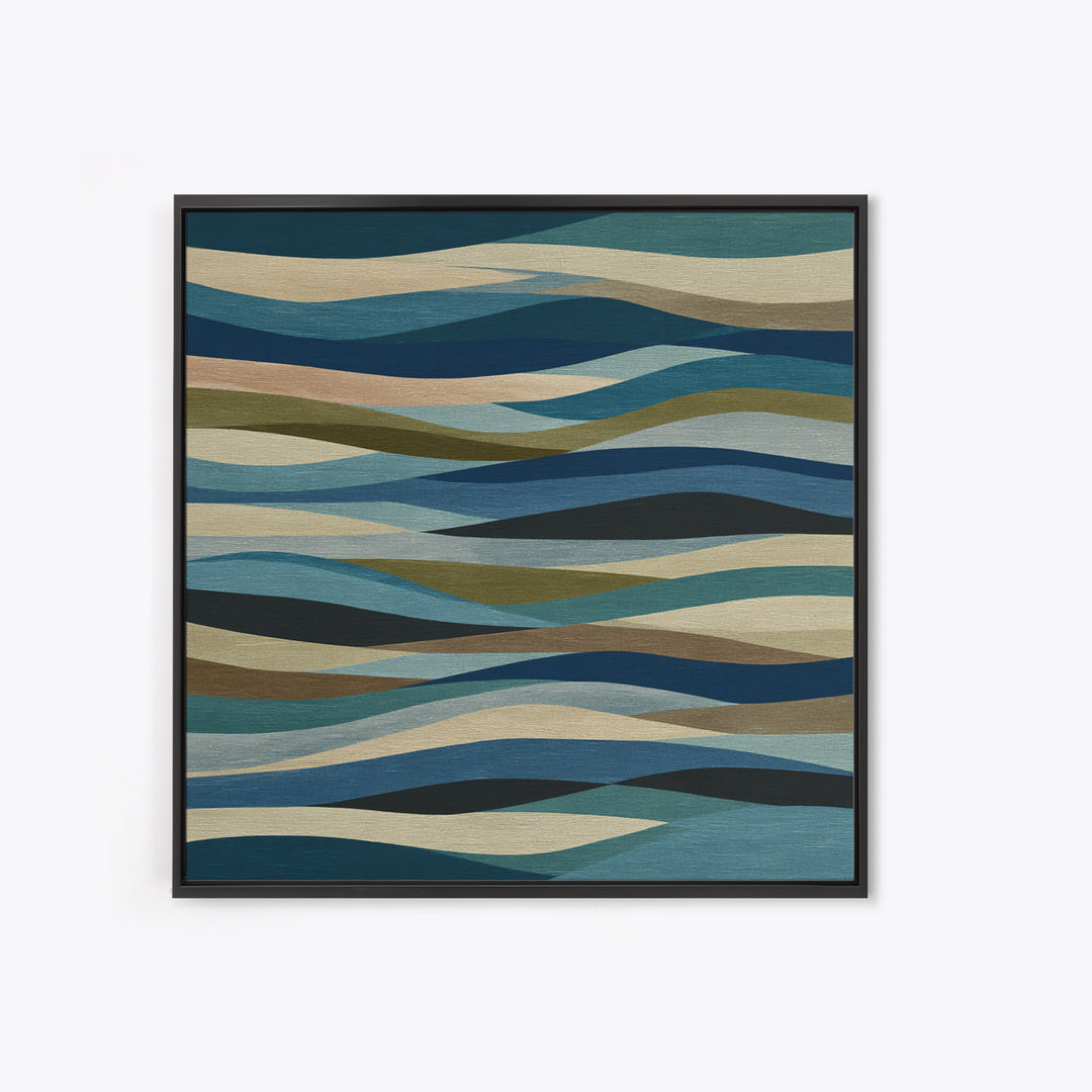 All Blue Ocean Abstraction Canvas Print, Monochrome Art, Neutral Decor, Living Room Decor, Fine Art, Mono, Home Decor, MON-1x1-49