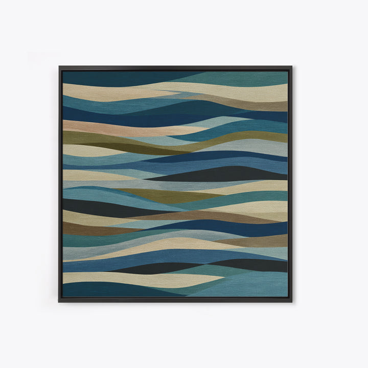All Blue Ocean Abstraction Canvas Print, Monochrome Art, Neutral Decor, Living Room Decor, Fine Art, Mono, Home Decor, MON-1x1-49