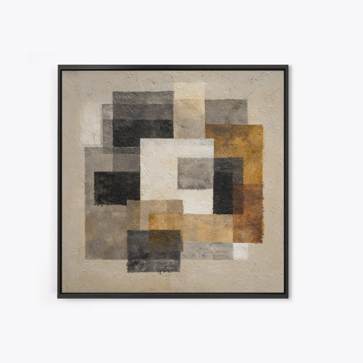 Black Ink Abstract Framed Canvas Print, Monochrome Art, Gallery Decor, Living Room Decor, Abstract Art, Mono, Contemporary Art, MON-1x1-78