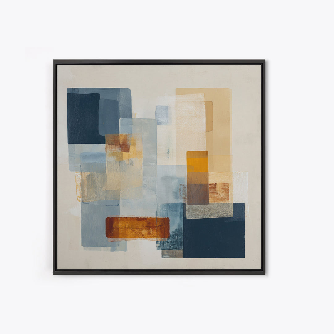 Cream on Cream Minimalist Forms Canvas Print, Monochrome Art, Moody Wall Art, Living Room Decor, Fine Art, Mono, MON-1x1-94