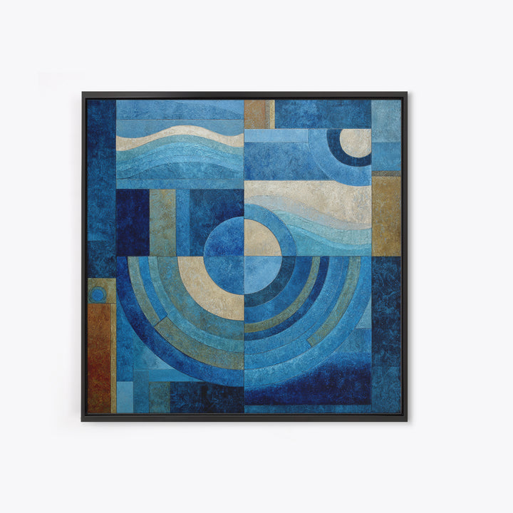 All Blue Ocean Abstraction Canvas Print, Monochrome Art, Wall Art, Living Room Decor, Mono, Abstract Art, Bedroom Decor, MON-1x1-97