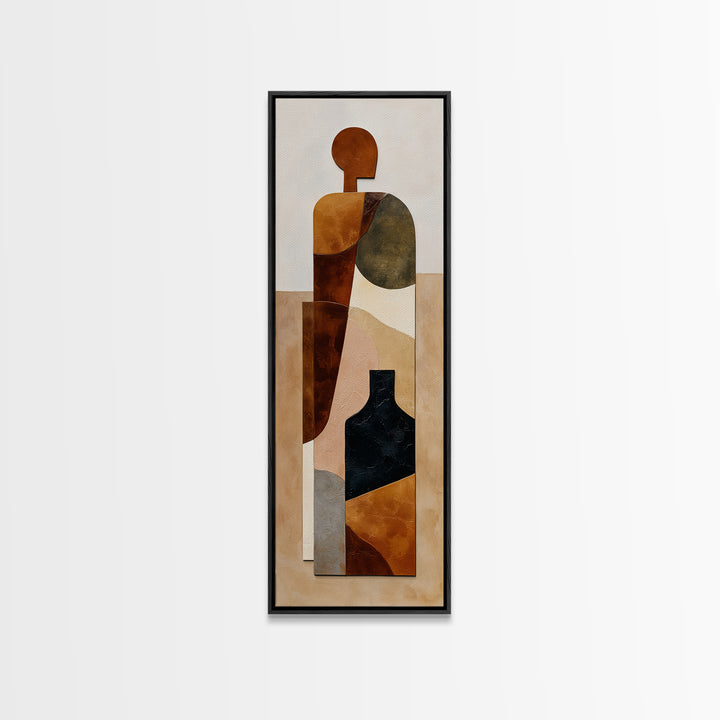 Brown Leather and Whiskey Still Life Canvas Print, Monochrome Art, Abstract Art, Living Room Decor, Mono, Bedroom Wall Art, MON-1x3-11