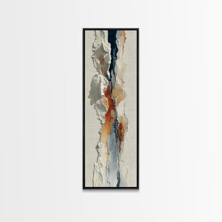 Ivory White Plaster Texture Composition Canvas Print, Monochrome Art, Room Decor, Living Room Decor, Mono, Mid Century Modern, MON-1x3-17