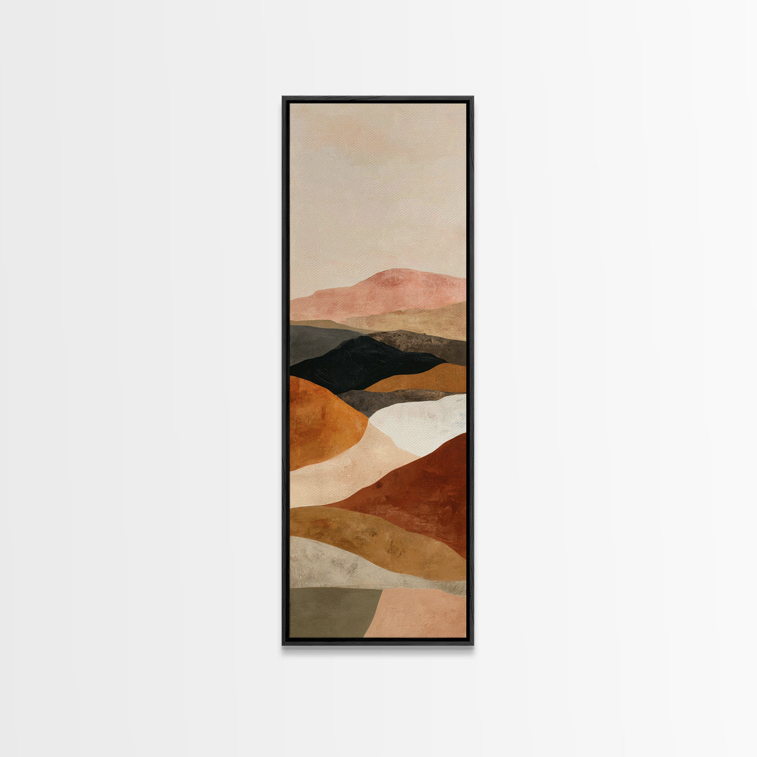Warm Brown Desert Landscape Canvas Print, Monochrome Art, Gallery Decor, Living Room Decor, Fine Art, Mono, Contemporary Art, MON-1x3-21