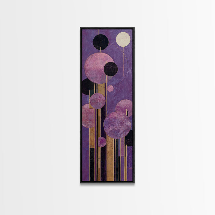 Purple Night Sky Canvas Print, Monochrome Art, Living Room Decor, Oil Painting, Mono, Apartment Decor, Printable Art, MON-1x3-27