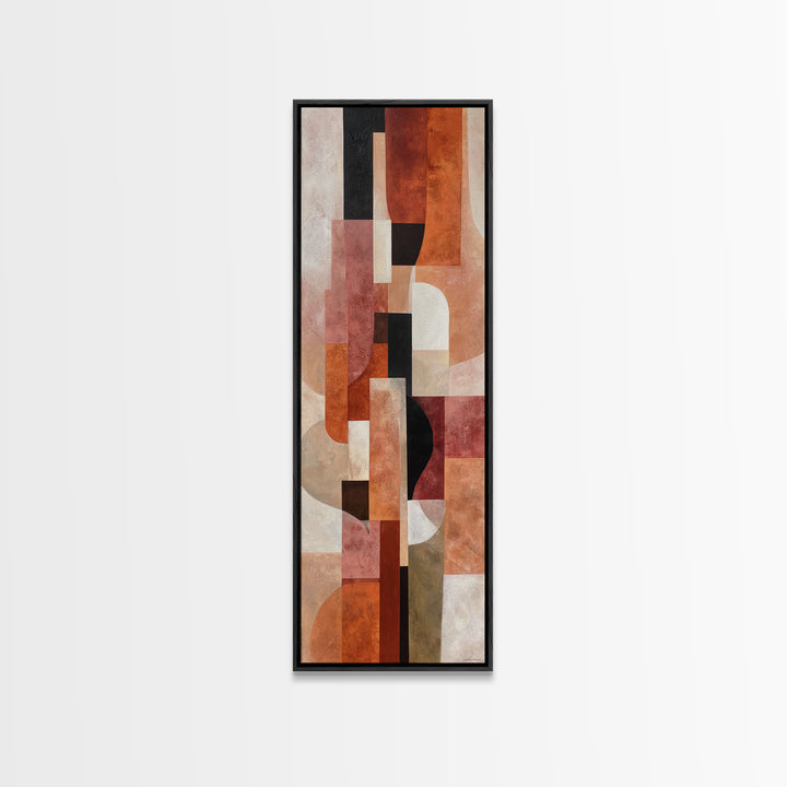 Burnt Orange Canyon Abstraction Framed Canvas Print, Monochrome Art, Home Decor, Living Room Decor, Mono, Bedroom Decor, MON-1x3-52
