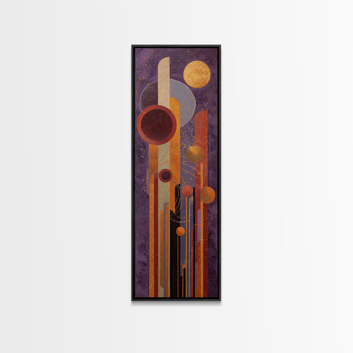 Purple Night Sky Framed Canvas Print, Monochrome Art, Dopamine Decor, Living Room Decor, Fine Art, Mono, Modern Decor, MON-1x3-75