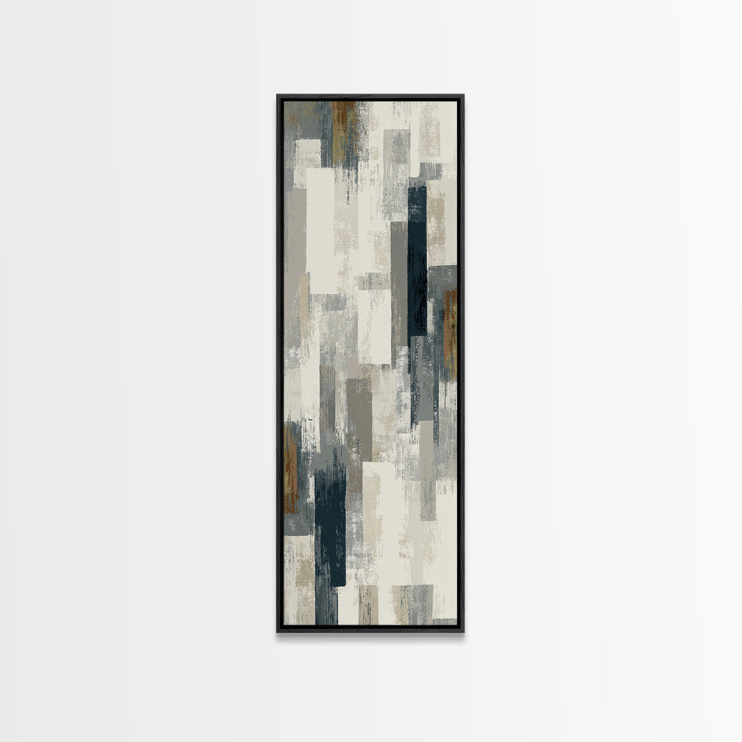 Cream on Cream Minimalist Forms Canvas Print, Monochrome Art, Gallery Decor, Living Room Decor, Oil Painting, Mono, MON-1x3-82