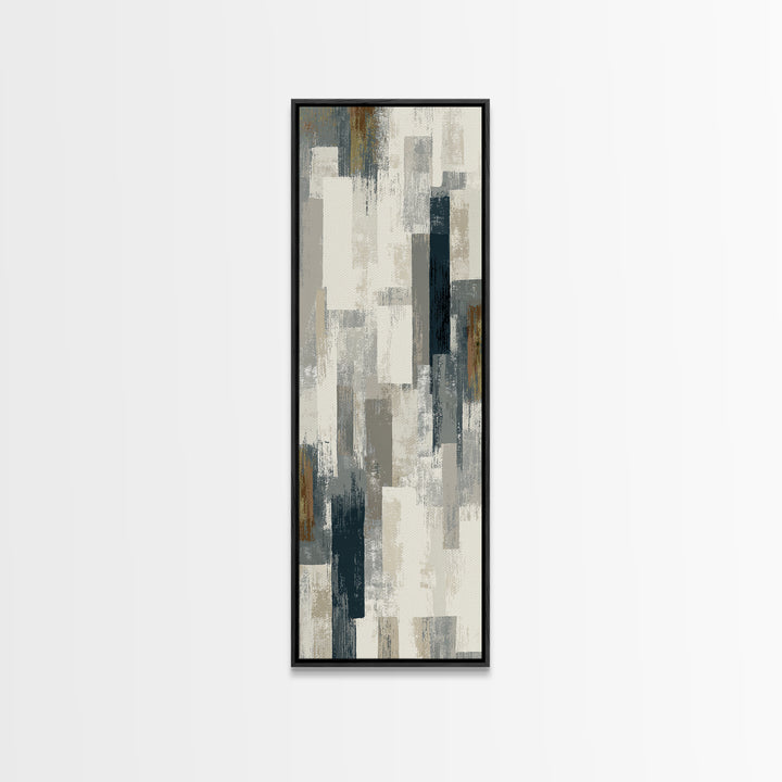 Cream on Cream Minimalist Forms Canvas Print, Monochrome Art, Gallery Decor, Living Room Decor, Oil Painting, Mono, MON-1x3-82