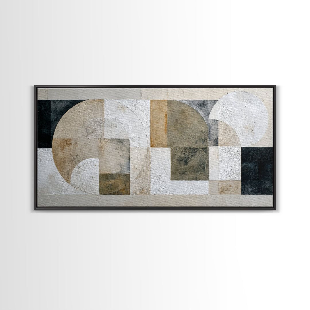 Ivory White Plaster Texture Composition Canvas Print, Monochrome Art, Printable Wall Art, Living Room Decor, Fine Art, Mono, MON-2x1-49