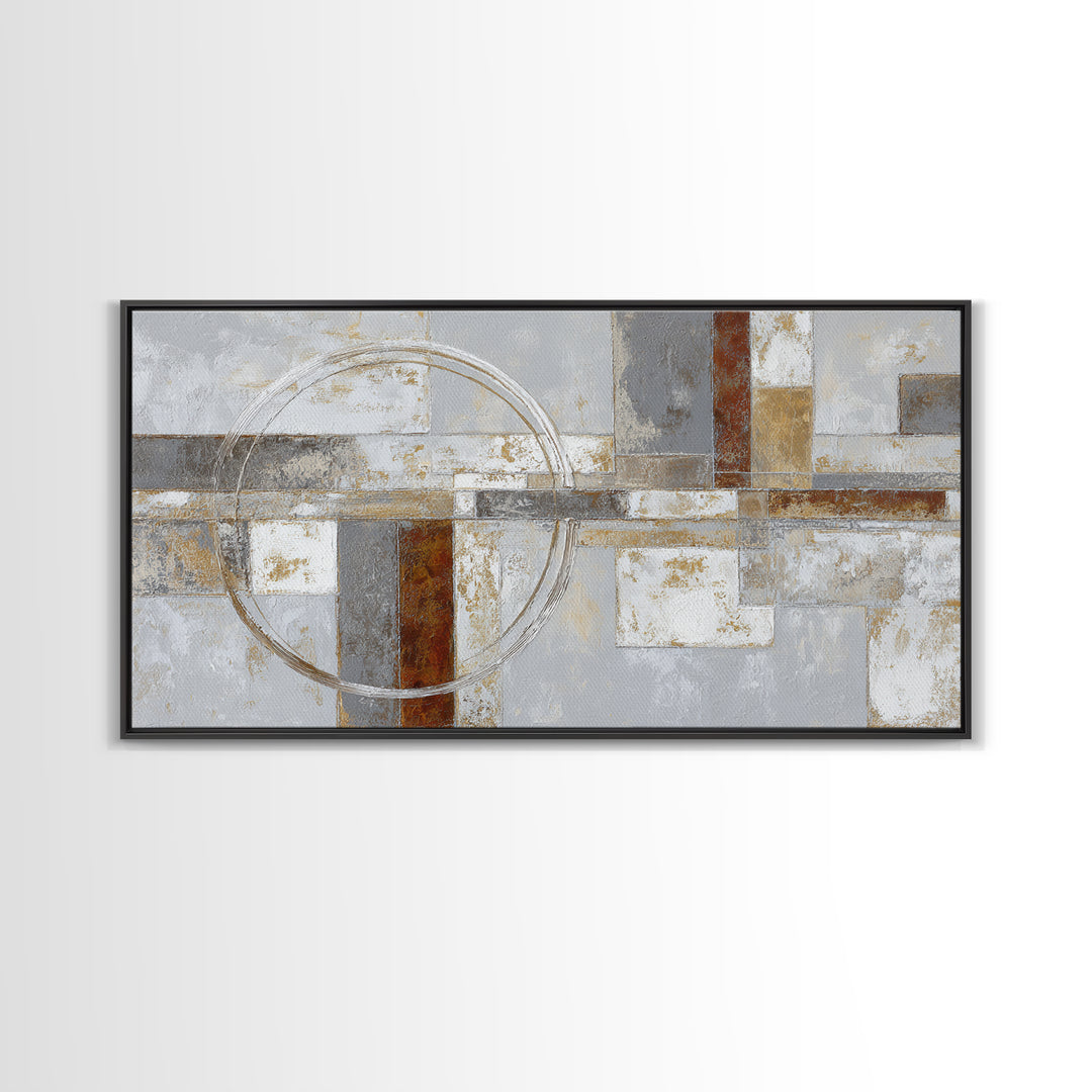 Silver Ocean Moonlight Scene Framed Canvas Print, Monochrome Art, Dopamine Decor, Living Room Decor, Mono, Modern Decor, MON-2x1-87