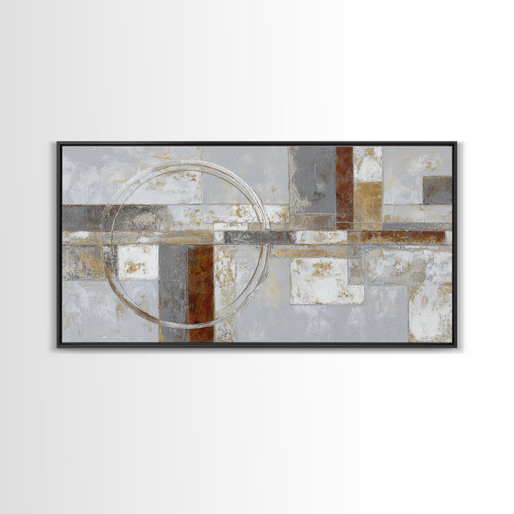 Silver Ocean Moonlight Scene Framed Canvas Print, Monochrome Art, Dopamine Decor, Living Room Decor, Mono, Modern Decor, MON-2x1-87