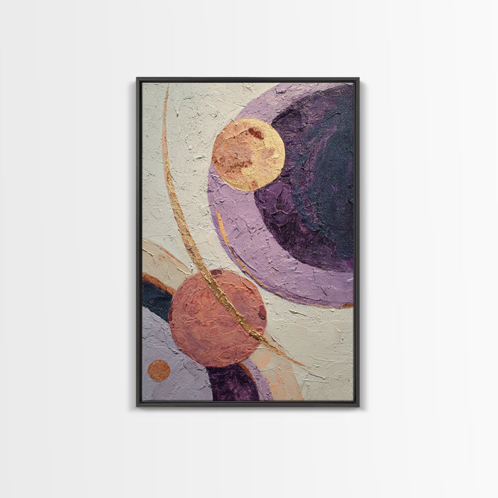 Purple Night Sky Framed Canvas Print, Monochrome Art, Wall Art, Living Room Decor, Abstract Art, Mono, Bedroom Decor, MON-2x3-47