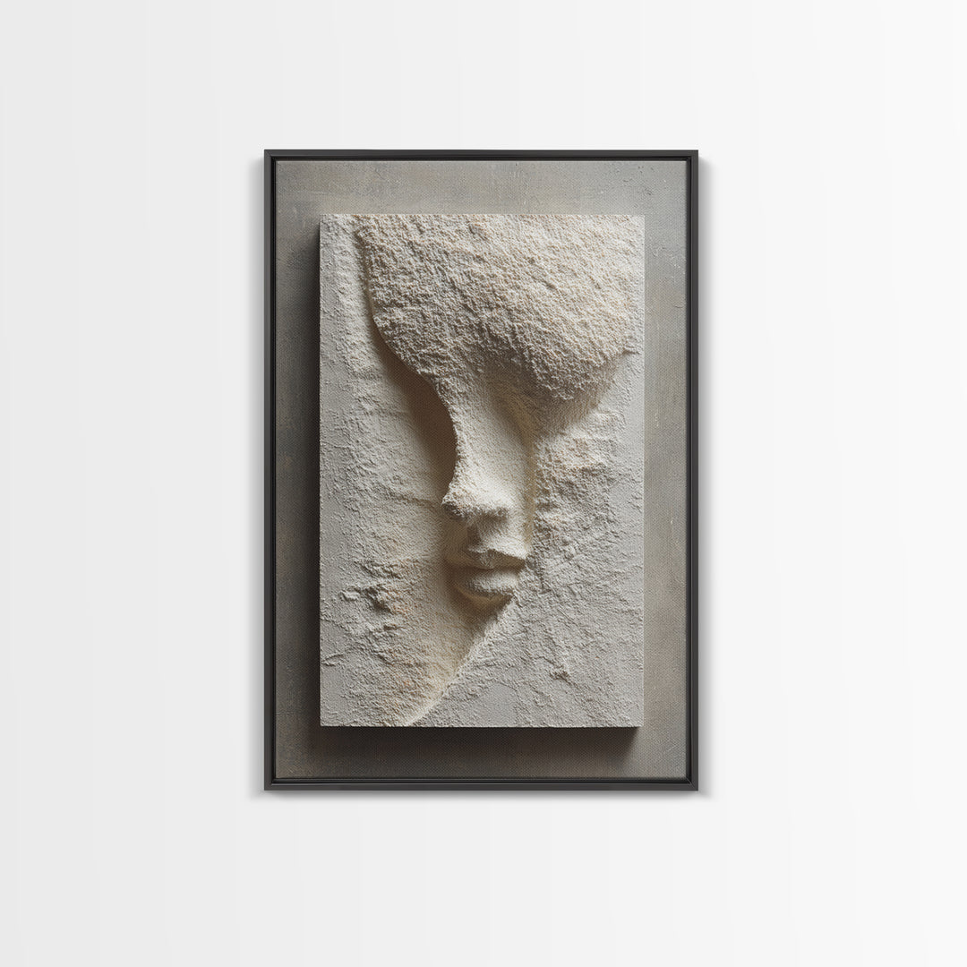 Cream on Cream Minimalist Forms Canvas Print, Monochrome Art, Minimalist Decor, Living Room Decor, Fine Art, Mono, MON-2x3-54